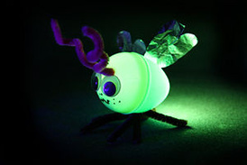 Make Illuminated Fireflies from Plastic Easter Eggs