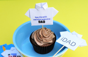 Fathers Day T-shirt Cupcakes
