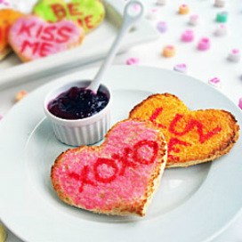 Conversation Valentine Heart Toast for Breakfast
